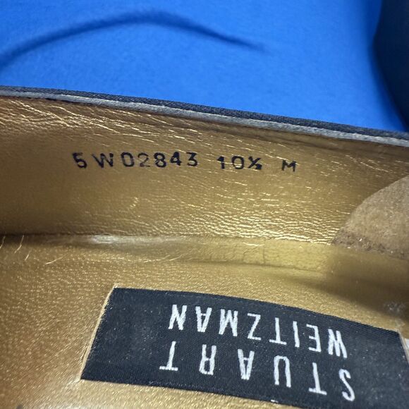 Stuart Weitzman Black Modern tortoise sq Heel Pumps Women's Sz 10.5M Square Toe - Picture 9 of 9